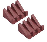 Ygapuzi Silicone Soap Dish with Drain for Shower Slanted Waterfall Bar Soap Holder Tray Easy Cleaning Soap Saver Mat for Sink Bathroom Kitchen Accessories, Extend Soap Life (Wine Red - 2Pack)