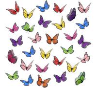 YGbridge Monarch Butterfly Decorations, 50 Pcs Artificial Magnetic Butterflies Realistic Butterflies Picks for Bouquets, Crafts, Home Decor, Floral Arrangements, Parties (50, Mixed Colors)