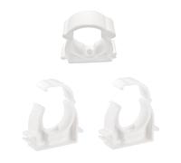 YGCQFH 24 Pcs Plastic Pipe Clips,Snap-On Single Tube Clips (25mm Inner Diameter) - White Water Pipe Clamps