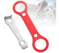 YGCQFH BB Axis Wrench, Aluminium Alloy Bottom Bracket Removal Tool, 2-in-1 Combo for BB44 and BB46 Bottom Brackets, Includes Crank Bolts Fixing Wrench, Bicycle Repair Tool, Lightweight & Durable
