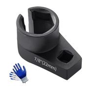 YGCQFH Offset O2 Sensor Socket, 7/8-Inch (22mm) with 3/8-Inch Drive, Universal Fit for Vehicle Oxygen Sensor Removal