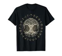 Ygdrassil World Tree of Life Nordic Runes Cosmos T-Shirt