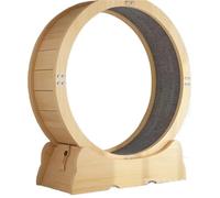 YGDYFDC Cat running Wheel Wooden Cat Roller Treadmill Pet Sports Treadmill Circular Cycle Track Cat Running Wheel Toy Cat Toys(B,S)