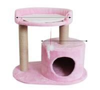 YGDYFDC Cat Trees Cat Climbing Frame Cat Rack Wooden Small Nest Climbing Frame Mattress Big Cat Supplies Pink Column Warm Cat Tower(Pink,A)