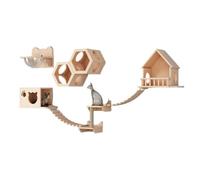 YGDYFDC Cat Trees Cat Climbing Frame Combination Solid Wood Wall-mounted Cat Nest And Cat Jumping Platform That Does Not Take Up Space Cat Tower(M)