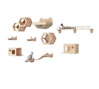 YGDYFDC Cat Trees Cat Climbing Frame Combination Solid Wood Wall-mounted Cat Nest And Cat Jumping Platform That Does Not Take Up Space Cat Tower(F)