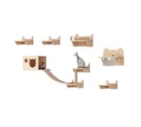YGDYFDC Cat Trees Cat Climbing Frame Combination Solid Wood Wall-mounted Cat Nest And Cat Jumping Platform That Does Not Take Up Space Cat Tower(J)