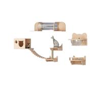 YGDYFDC Cat Trees Cat Climbing Frame Combination Solid Wood Wall-mounted Cat Nest And Cat Jumping Platform That Does Not Take Up Space Cat Tower(L)