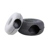 YGDYFDC Cat Trees Cat Nest Donut Tunnel Universal Summer Internet Celebrity Felt Cat Nest Kitten Double-layer Closed Summer Nest Cat Tower(Grey1)