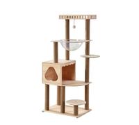 YGDYFDC Cat Trees Cat Scratching PostSolid Wood Cat Climbing Frame Large Cat Cat Nest Integrated Cat Frame Cat Scratching Post Cat Tower(39,B)
