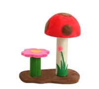 YGDYFDC Cat Trees Cat Toys Small Cat Climbing Frame Solid Wood Cat Jumping Platform Sisal Post Cat Scratching Post Cat Supplies Cat Tower(Red)