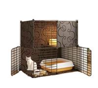 YGDYFDC Cute Cat Houses Cat Cage, Household Indoor Cat House, Cat Cabinet, Small Apartment Balcony, Cat Nest, Toilet, Integrated Cat Cage Cat House Garden(12)