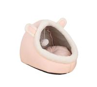 YGDYFDC Cute Cat Houses Cat Villa All-season Semi-enclosed Pet Nest Thickened Warm Cat Nest Mat Pet Nest Mat Cat Cage Cat House Cat House Garden(Pink,L)