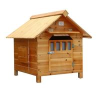 YGDYFDC Cute Cat Houses Wooden cat house waterproof outdoor solid wood cat house cattery cat dog cage kennel cat nest pet house Cat House Garden(M-48 * 56cm)