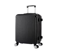 YGDYFDC Durable Luggage 20-inch Trolley Suitcase Ins Women's 26-inch Strong And Durable Thickened Suitcase Men's 24 Leather Suitcase Lightweight Luggage(Black,26in)