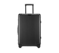 YGDYFDC Durable Luggage All-Aluminum Magnesium Alloy Trolley Case Metal Suitcase Universal Wheel Boarding Case 24-inch Suitcase Lightweight Luggage(Schwarz,20cm)