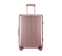 YGDYFDC Durable Luggage All-Aluminum Magnesium Alloy Trolley Case Metal Suitcase Universal Wheel Boarding Case 24-inch Suitcase Lightweight Luggage(Pink,22cm)