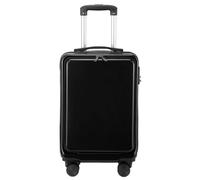 YGDYFDC Durable Luggage Fashionable Front-Opening Trolley Suitcase, Side-Opening Suitcase, Women's Spinner Accommodation Suitcase Lightweight Luggage(Nero,B)