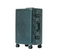 YGDYFDC Durable Luggage Luggage Aluminum Frame Box PC Aircraft Wheel Suitcase Password Boarding Suitcase Luggage Trolley Box Lightweight Luggage(Verde,26in)