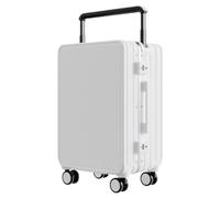 YGDYFDC Durable Luggage Men's and Women's Suitcases, Wide Trolley Case, Aluminum Frame, Suitcase Password, Silent Caster Wheels Lightweight Luggage(Bianca,20in)