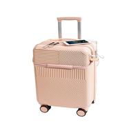 YGDYFDC Durable Luggage Multifunctional Front-Opening 20-inch Boarding Suitcase, Small Lightweight Trolley Suitcase, 24-inch Suitcase Lightweight Luggage(Pink,24in)