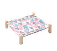 YGDYFDC Pet beds for Dogs Pet Camp Bed Cat Bed Four Seasons Universal Detachable And Washable Dog Bed Cat Bed Wooden Dog Bed Summer Cool Bed Pet Bed(A,67 * 54 * 13CM)