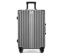 YGDYFDC Suitcases Retro Anti-Collision Aluminum Frame Trolley Suitcase Anti-Fall Charging Port Suitcase for Men and Women Suitcase Large(G,26cm)