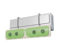 YGER JZGB Air Conditioner Vent Deflector, AC Air Deflector with 4 Fans, Adjustable Panel, Thickened Bracket, Easy Installation, for Wall Mounted AC(Green)