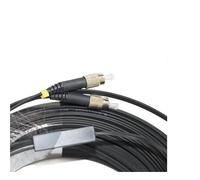 YGESZZAY Outdoor Fiber Optic Drop Cable - Duplex FTTH 150m with LC SC FC ST Connectors - 2 Core Jumper with 3 Steel Strengthening Wires(2FC UPC-2FC UPC)