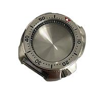 YGFBLSZ 41mm sapphire crystal case for NH35/NH36 movement, black inner bezel, steel case and bracelet, off-white.,Gray White