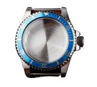 YGFBLSZ Case for NH35/36 Movement, Acrylic Domed Crystal, Blue Aluminum Bezel, 120-grid Ratchet Adjustment, 5ATM Water Resistance, one Strap.,1