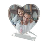 YGFRSTO Crystal Sublimation Blanks Sublimation Glass for Custom Picture Photo Frame, Award Plaque, Crystal Tabletop Decor, In-Loving Memory Sublimatin Printing Products (Heart)