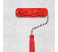 YGFRSTO Patterned Paint Roller 7'', 3D Embossing Rubber Roller for Wall Decoration, DIY Pattern Texture Tools, Household Wall Painting (Crocodile Pattern)