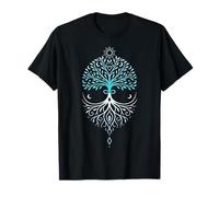 Yggdrasil for Couples Norse Love Symbol with Heart and Moon T-Shirt