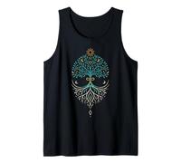 Yggdrasil for Couples Norse Love Symbol with Heart and Moon Tank Top