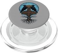 Yggdrasil Mjolnir Thor’s Hammer Odin’s Ravens Huginn Muninn PopSockets PopGrip for MagSafe