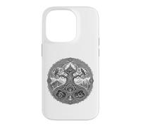 Yggdrasil Norse World Tree Sacred Mythology Line Art Case for iPhone 14 Pro