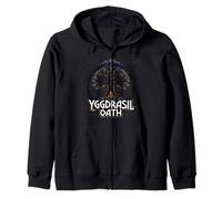 Yggdrasil Oath Norse Tree Myth Design Zip Hoodie