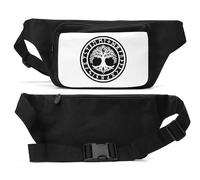 Yggdrasil The Nine Realms Black Rune Unisex Waist Bag Black