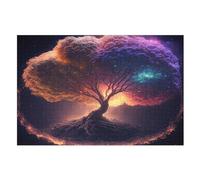 Yggdrasil The Tree Jigsaw Puzzles for Kids 1000 Pieces 3d Wooden Puzzle Decompression Game for Adults Women Girl Educational Game Toys （75×50cm）