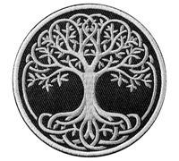Yggdrasil The Tree of Life in Norse 3" Embroidered Badge Patch Hook and Loop Backing Tree of Life Morale Tactical Patch for Backpacks, Hats, Bags,Dog Harness, Vests, Patch Wall - 1 Pc