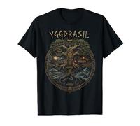 Yggdrasil Tree Nine Realms Norse Mythology Epic Map Value Graphic T-Shirt