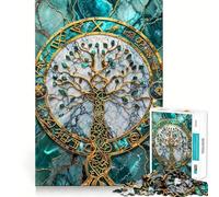 Yggdrasil Tree of Life Jigsaw for Adults1000 Pieces Mind Boost Game Seamless Fit Precise Pieces Relaxing Indoor Group Activity (50x75cm)