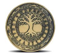 Yggdrasil Viking Challenge Coin - Norse Tree of Life Runic Design for Viking & Norse Mythology Enthusiasts