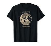 Yggdrasil Vintage Viking Moon Sun Mythical Tree Norse Odin T-Shirt
