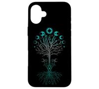 Yggdrasil World Ash - Moon Phases Tree of Life - Pagan Art Case for iPhone 16 Plus