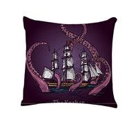 YGGQF Throw Pillow Cover Magic Kraken Giant Tentacles in Ship Home Decor Pillowcase for Sofa 18x18 Inches
