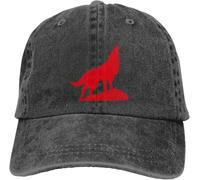 YGHAOWKJR Classic Neutral and Baseball Cap, Wolf Print Hat, Howling Werewolf, Freedom, Beast, Spirit, Worn Cowboy, Snapback, Travel Fashion