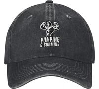 YGHAOWKJR Classic Neutral Pumping Baseball Caps, Worn Retro Denim Hat, Washed Snapback, Travel Hats, Unisex, Fashion