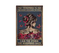 YGHJK I Am The Storm Inspirational Quote1 Poster Decorative Painting Canvas Wall Art Living Room Posters Bedroom Painting 12x18inch(30x45cm)